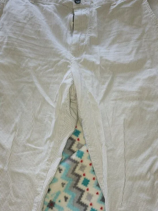 IZOD MENS SIZE 36 30BLUE WHITE pants  PINSTRIPE SEERSUCKER - Picture 4 of 4